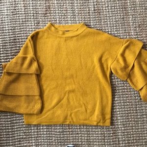 Mustard sweater. Size L (junior sizing).